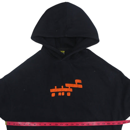 Mens UK Size L AJEEB Black Pullover Hoodie