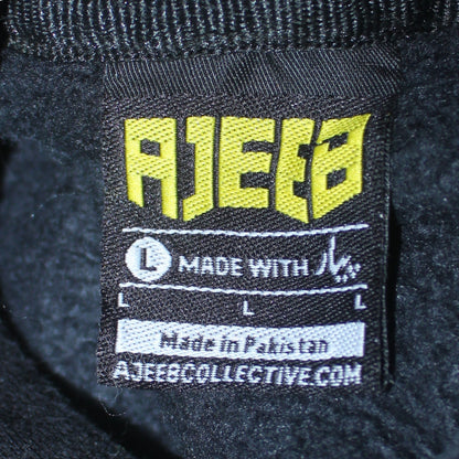Mens UK Size L AJEEB Black Pullover Hoodie