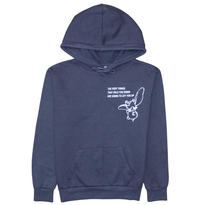 Womens UK Size 2XS Disney Blue Pullover Hoodie
