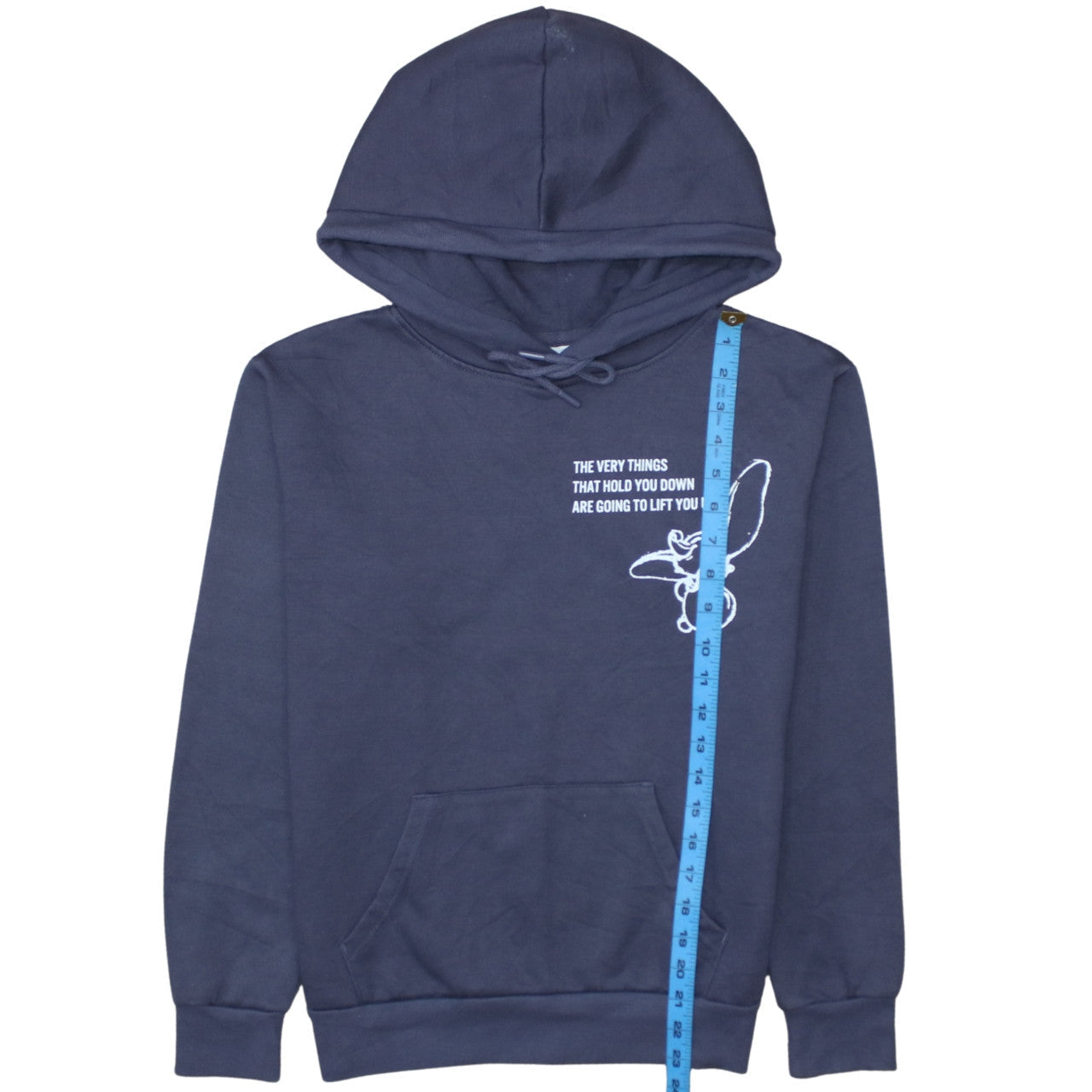 Womens UK Size 2XS Disney Blue Pullover Hoodie