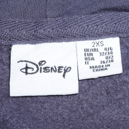 Womens UK Size 2XS Disney Blue Pullover Hoodie
