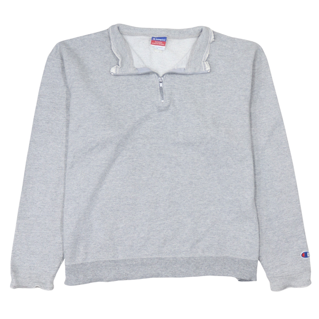 Mens UK Size L Champion Grey Henley Sweatshirt