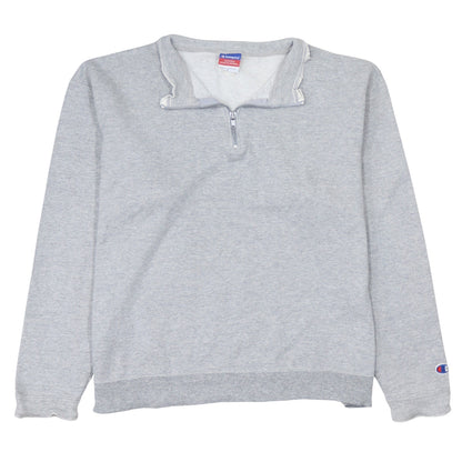 Mens UK Size L Champion Grey Henley Sweatshirt