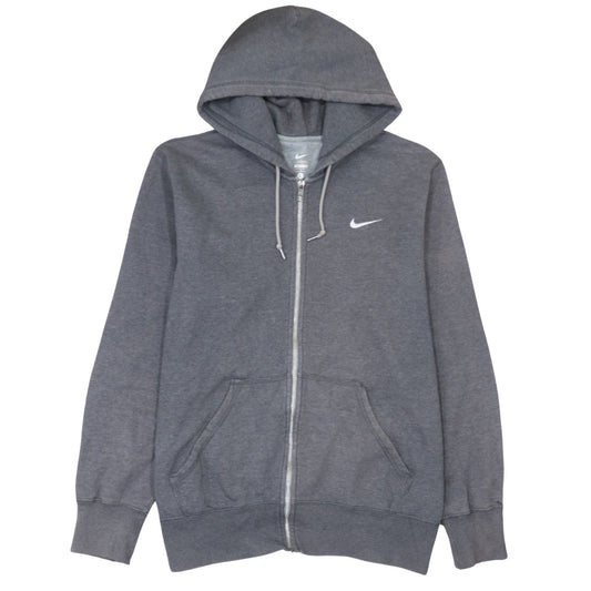 Mens UK Size L Nike Grey Full Zip Hoodie