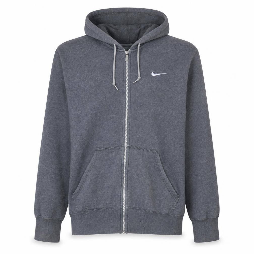Mens UK Size L Nike Grey Full Zip Hoodie