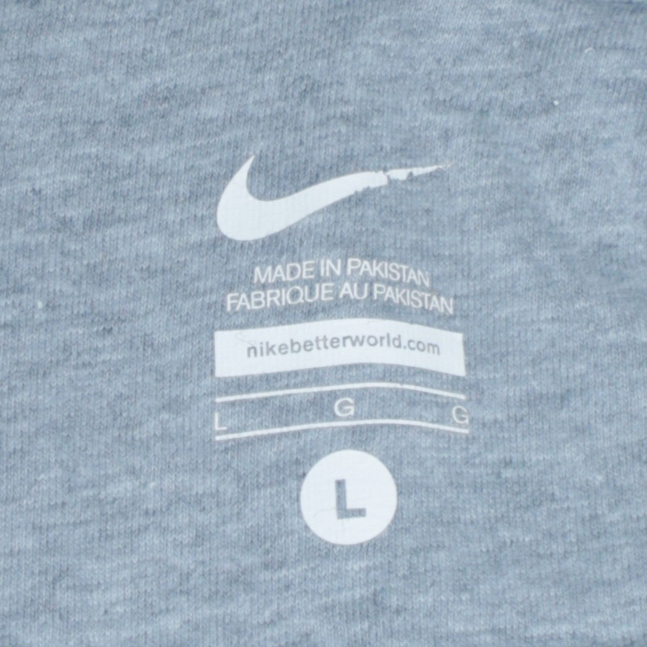 Mens UK Size L Nike Grey Full Zip Hoodie