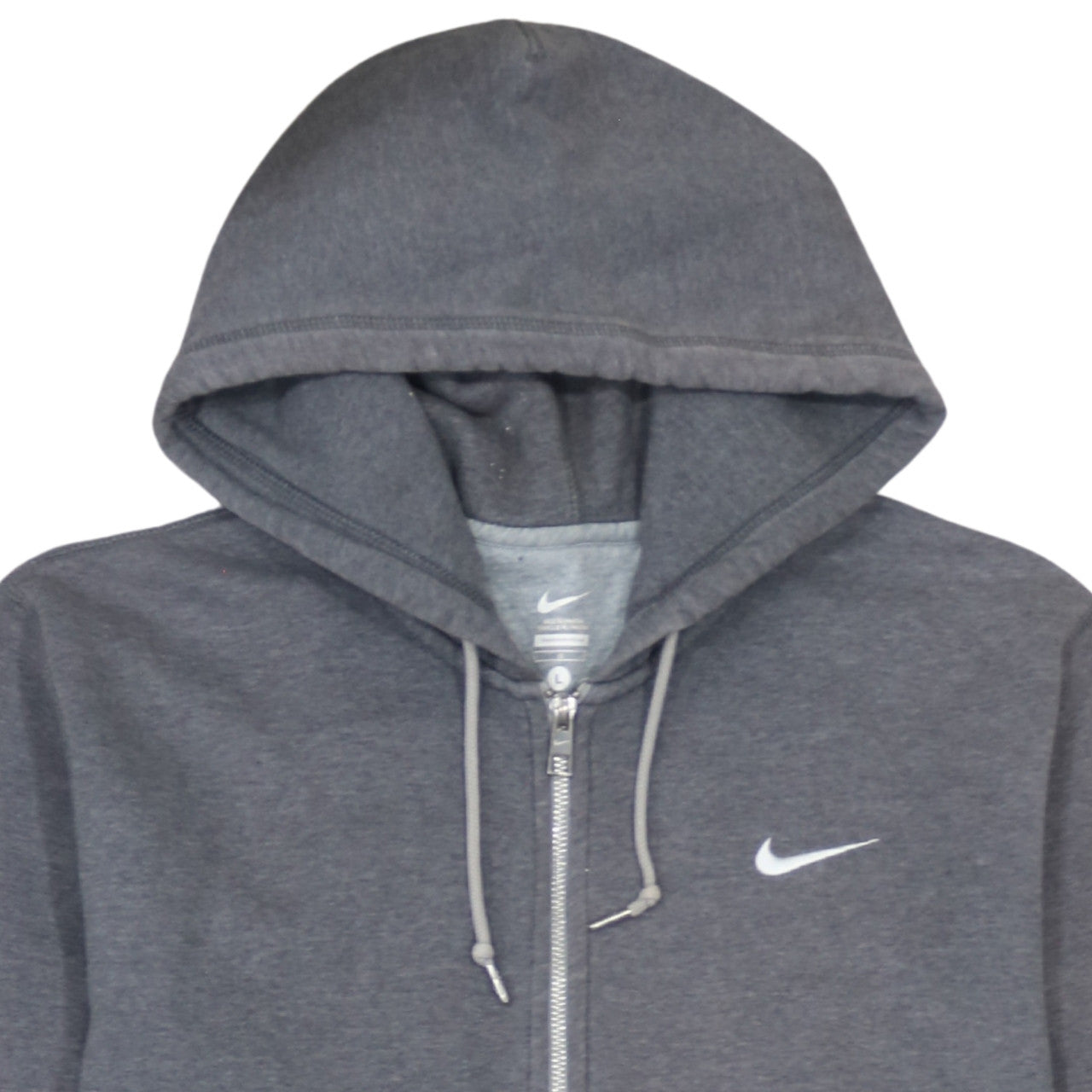Mens UK Size L Nike Grey Full Zip Hoodie