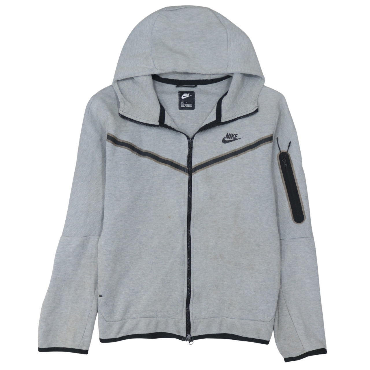 Mens UK Size L Nike Grey Full Zip Hoodie