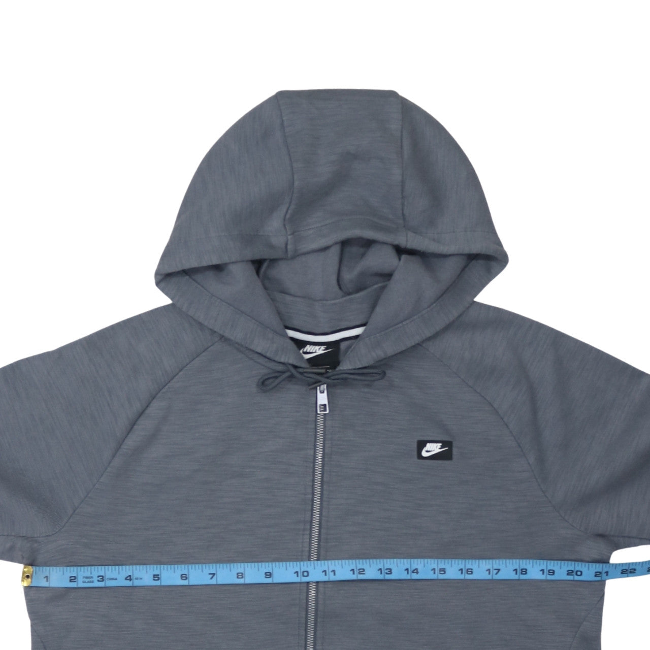 Mens UK Size M Nike Grey Full Zip Hoodie