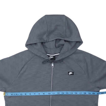 Mens UK Size M Nike Grey Full Zip Hoodie