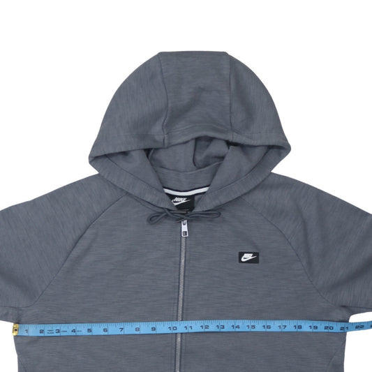 Mens UK Size M Nike Grey Full Zip Hoodie