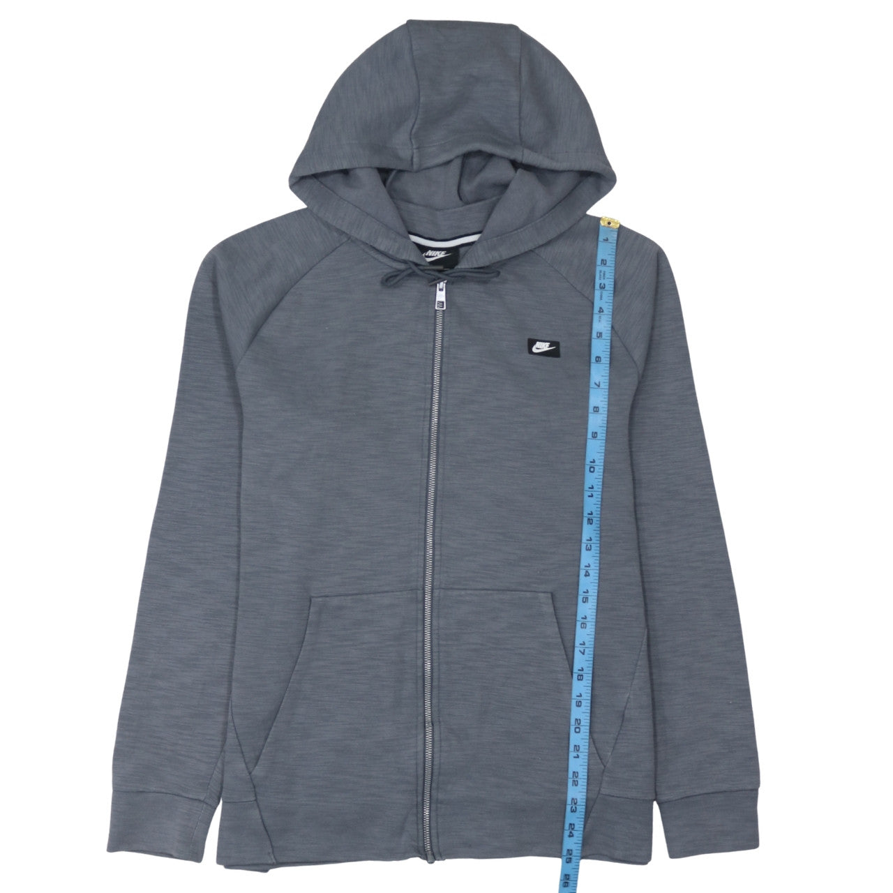 Mens UK Size M Nike Grey Full Zip Hoodie