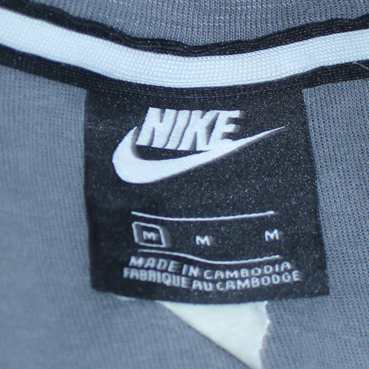 Mens UK Size M Nike Grey Full Zip Hoodie