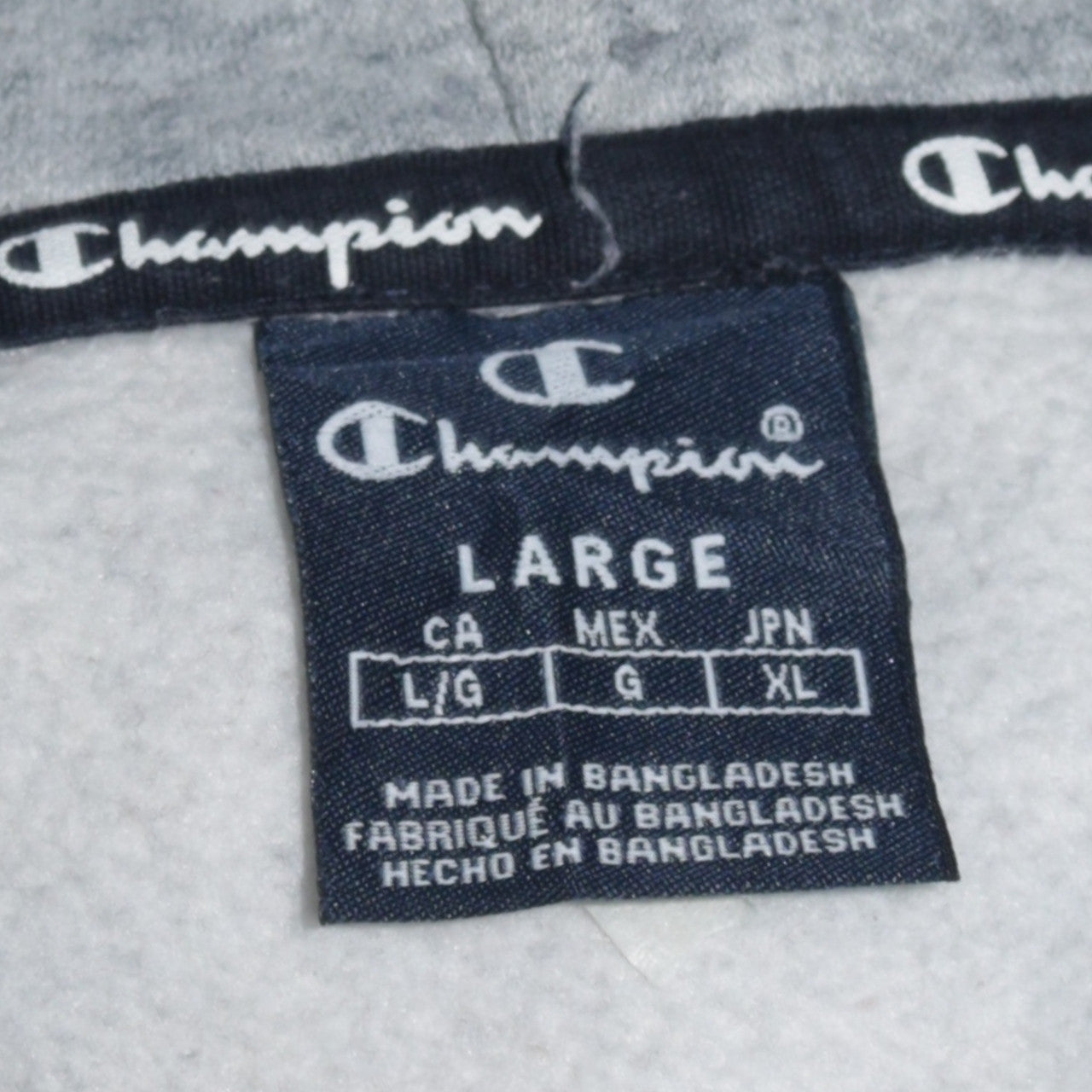 Mens UK Size L Champion Grey Pullover Hoodie