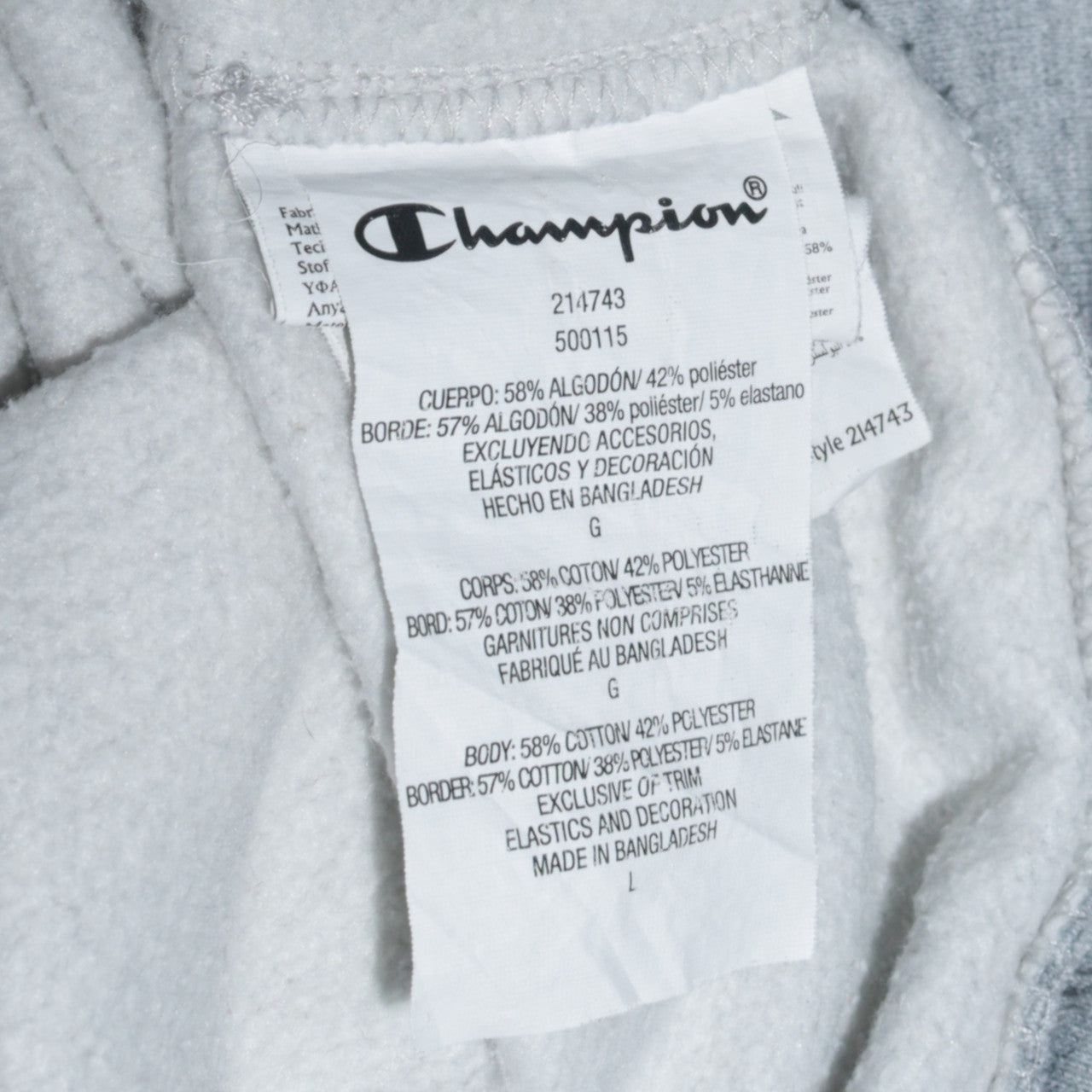 Mens UK Size L Champion Grey Pullover Hoodie