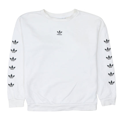 Womens UK Size 8 adidas White Pullover Sweatshirt