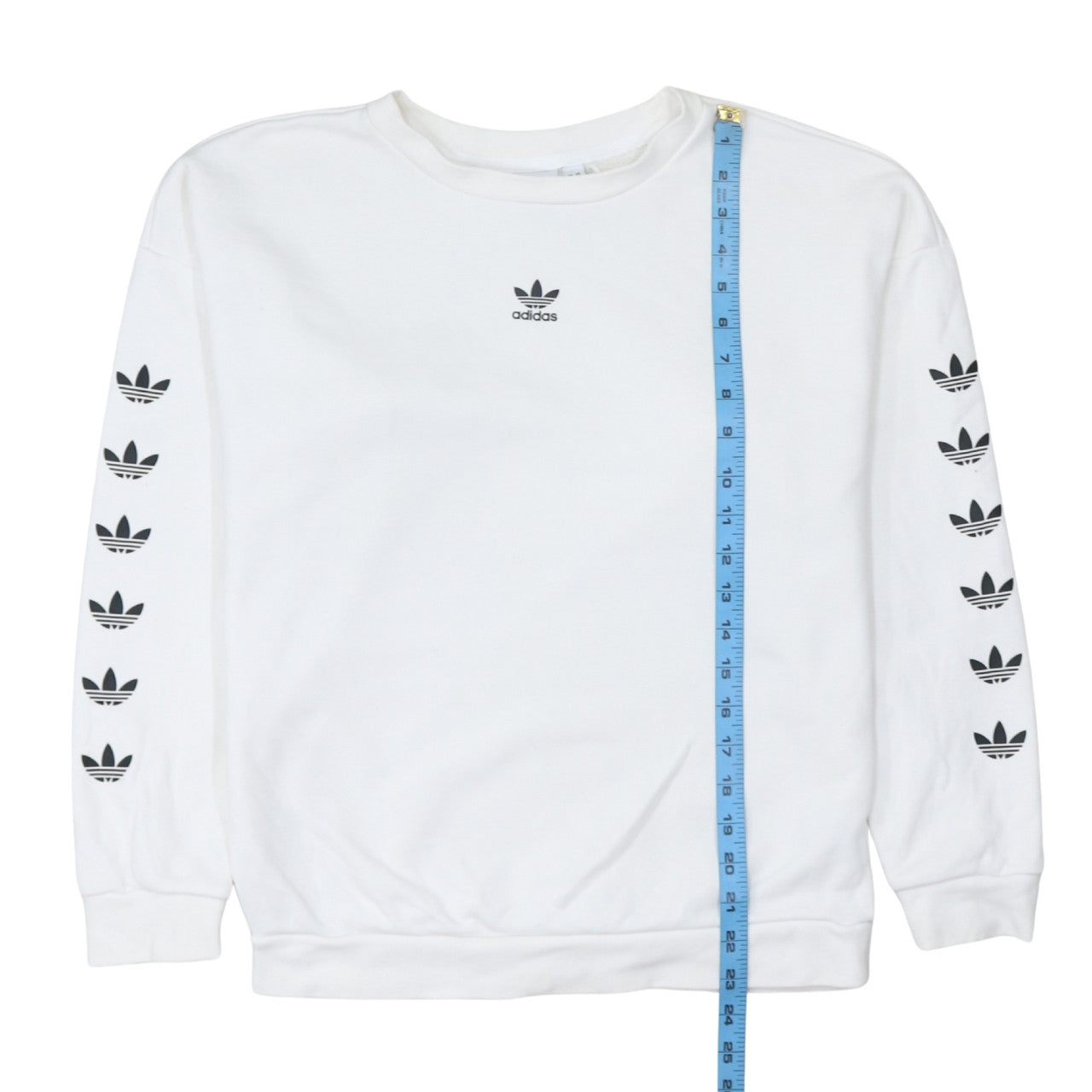 Womens UK Size 8 adidas White Pullover Sweatshirt