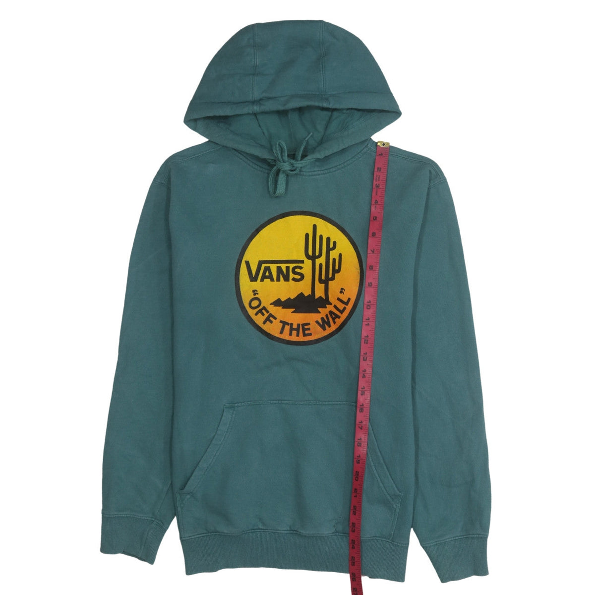 Mens UK Size M VANS Green Pullover Hoodie