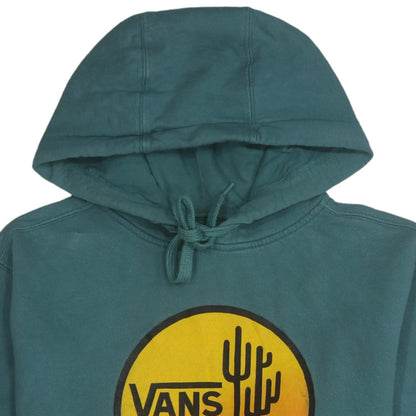 Mens UK Size M VANS Green Pullover Hoodie