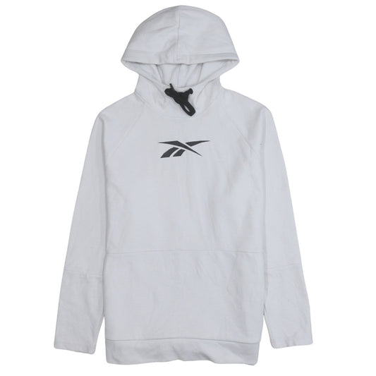 Womens UK Size M Reebok White Pullover Hoodie