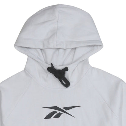 Womens UK Size M Reebok White Pullover Hoodie