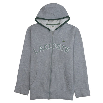 Mens UK Size M Lacoste Grey Full Zip Hoodie
