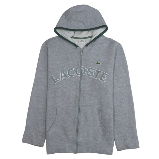 Mens UK Size M Lacoste Grey Full Zip Hoodie