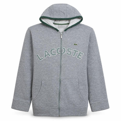 Mens UK Size M Lacoste Grey Full Zip Hoodie