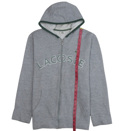 Mens UK Size M Lacoste Grey Full Zip Hoodie