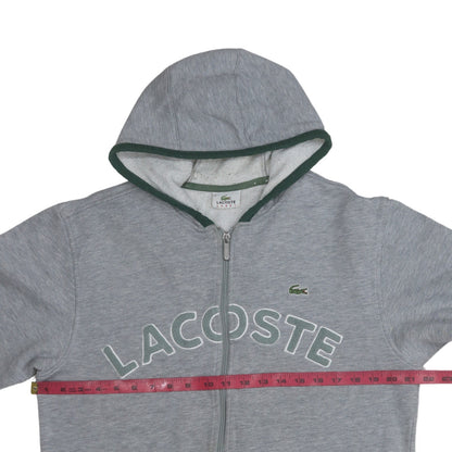 Mens UK Size M Lacoste Grey Full Zip Hoodie