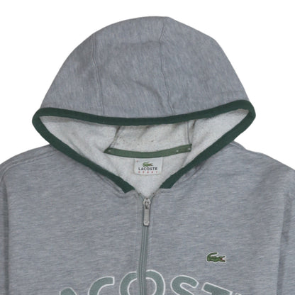 Mens UK Size M Lacoste Grey Full Zip Hoodie