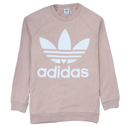 Womens UK Size 12 adidas Pink Pullover Sweatshirt
