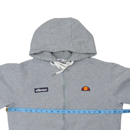 Mens UK Size M ellesse Grey Full Zip Hoodie