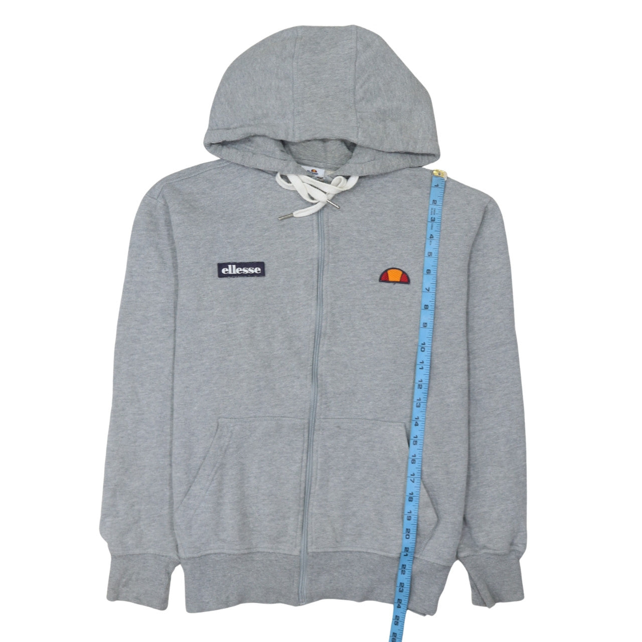 Mens UK Size M ellesse Grey Full Zip Hoodie
