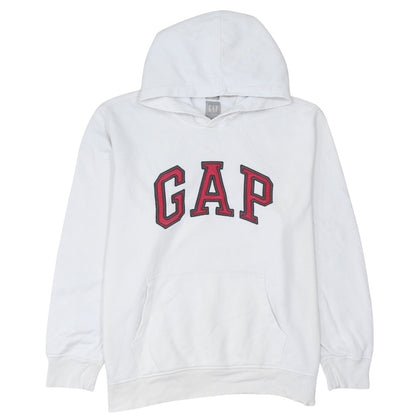 Gap Men's White Pullover Hoodie XL Logo Sweatshirt