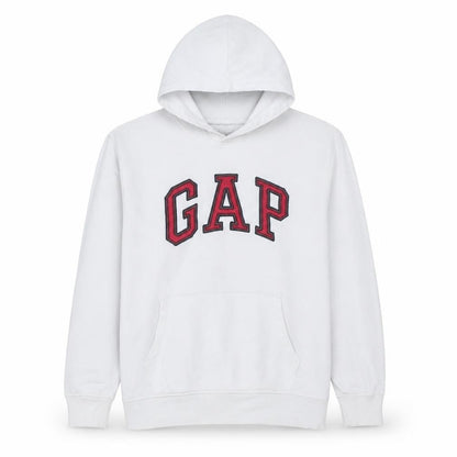Gap Men's White Pullover Hoodie XL Logo Sweatshirt