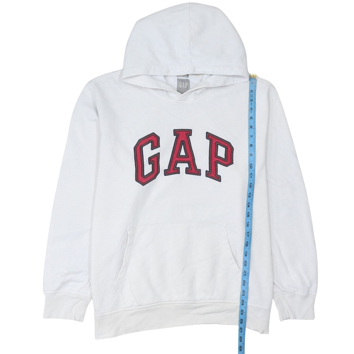 Gap Men's White Pullover Hoodie XL Logo Sweatshirt