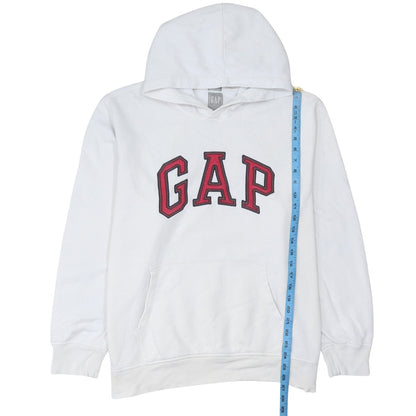 Gap Men's White Pullover Hoodie XL Logo Sweatshirt