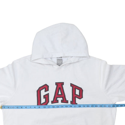 Gap Men's White Pullover Hoodie XL Logo Sweatshirt
