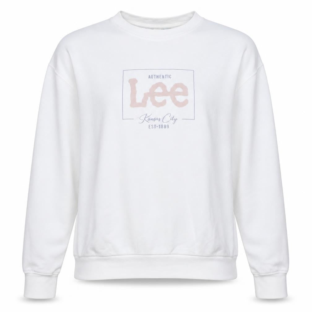 Womens UK Size L Lee White Pullover Sweatshirt