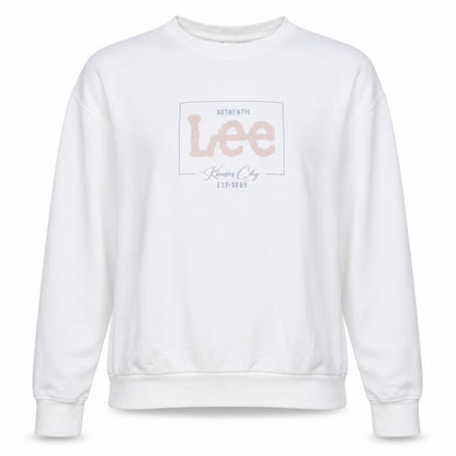 Womens UK Size L Lee White Pullover Sweatshirt