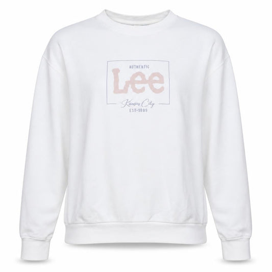 Womens UK Size L Lee White Pullover Sweatshirt