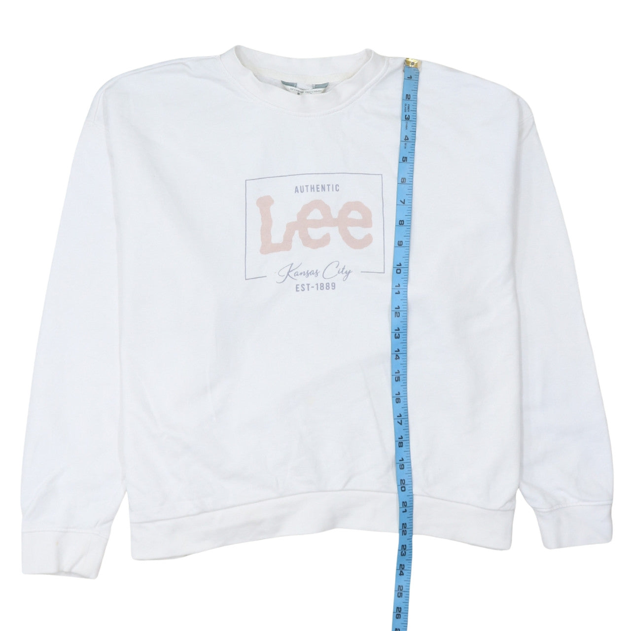 Womens UK Size L Lee White Pullover Sweatshirt