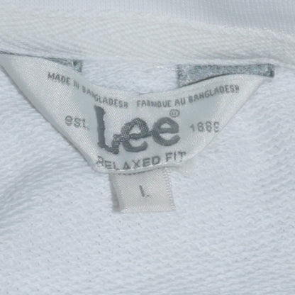 Womens UK Size L Lee White Pullover Sweatshirt