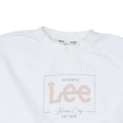 Womens UK Size L Lee White Pullover Sweatshirt