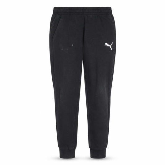 Front view of Puma Men Black M Jogger Sweatpants Tapered Fit Activewear