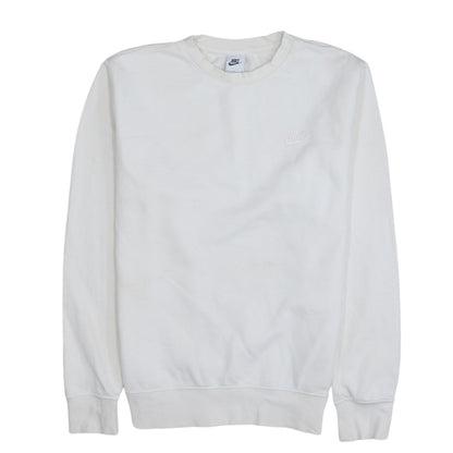 Mens UK Size S Nike White Pullover Sweatshirt