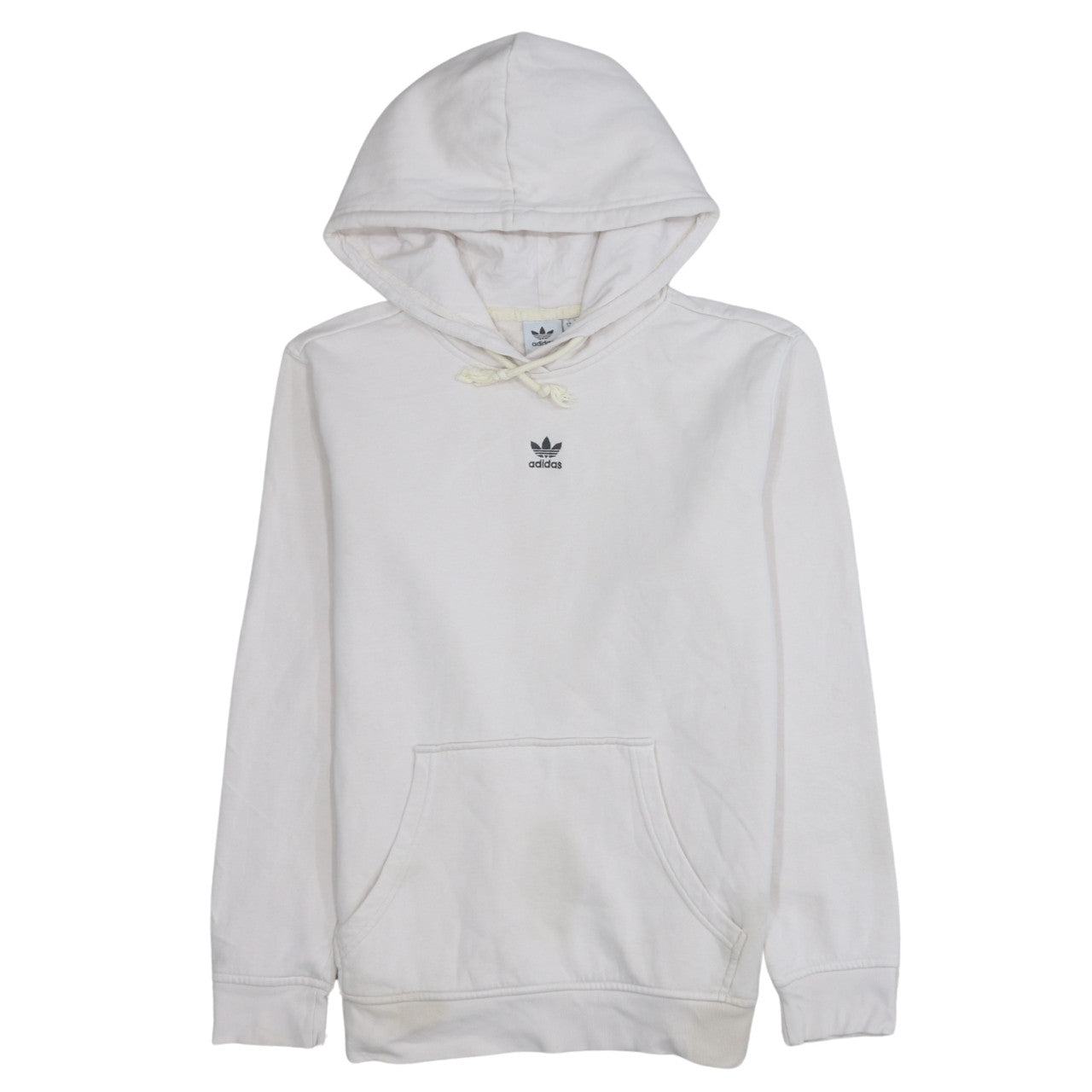 Mens UK Size S adidas White Pullover Hoodie