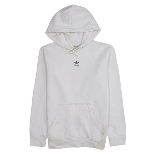 Mens UK Size S adidas White Pullover Hoodie
