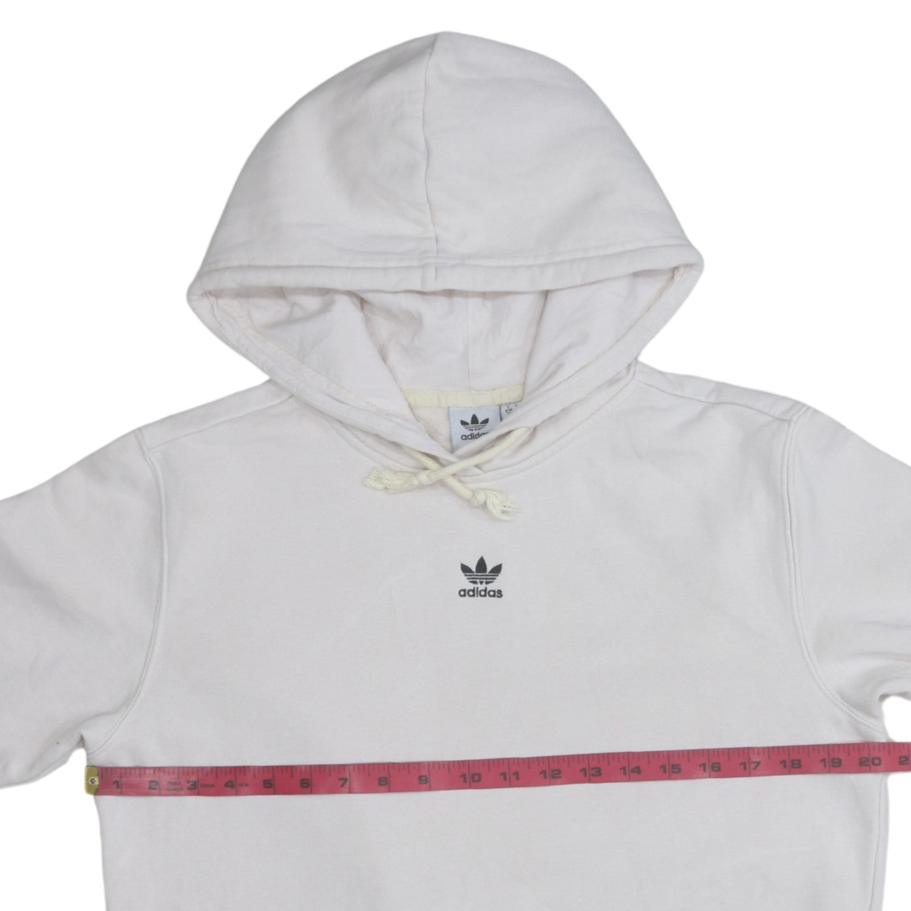 Mens UK Size S adidas White Pullover Hoodie